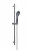 Asta doccia regolabile PIOGGIA Ø 19,5mm, Flessibile antitorsione conico (1500mm), Doccetta in ABS a due getti, finitura cromo