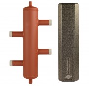 DIACOM Filettato - Compensatori idraulici con funzioni aggiuntive di separatore d'aria e defangatore. Coibentazione da ordinare separatamente