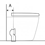 Curva tecnica per scarico a pavimento regolabile A= da 12 a 15 cm.
