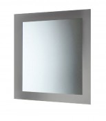 Specchio senza luci con cornice laccata colore Silver. Installabile anche in posizione orizzontale