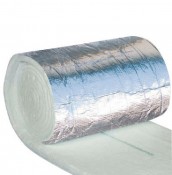 Materassino in fibra biosolubile per alte temperature con rivestimento in alluminio, densità 96kg/m³