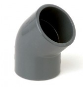 HIV - Gomito a 45°, estremità a bicchiere per incollaggio HIV - Gomito a 45°, estremità a bicchiere per incollaggio