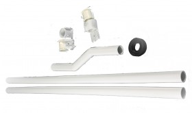 Tubo esterno per turca, 3 pz. bianco, misure 2315x ø32 mm Tubo esterno per turca, 3 pz. bianco, misure 2315x ø32 mm