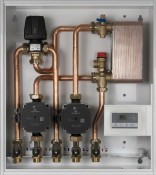NOVABOX 320 - Modulo di separazione idraulica con gestione circuito di riscaldamento e sanitario accumulo, con 2 circolatori. Copre le funzioni idrauliche di: - Trasporto dell'energia proveniente[...]