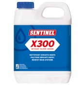 SENTINEL X300 - Detergente universale -  
Pulitore neutro per impianti di riscaldamento nuovi o fino a 6 mesi di vita. Dosaggio 1 litro per ogni 100 litri d'acqua