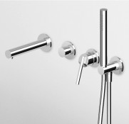 Parte esterna per miscelatore VASCA-DOCCIA  monocomando incasso, deviatore a muro, doccetta Z94177, flessibile da 1500 mm, collegamenti. Parte esterna per miscelatore VASCA-DOCCIA  monocomando incasso, deviatore a muro, doccetta Z94177, flessibile da 1500 mm, collegamenti.