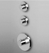 Parte esterna per DOCCIA incasso TERMOSTATICO da 1/2, con 2 rubinetti d'arresto. Parte esterna per DOCCIA incasso TERMOSTATICO da 1/2, con 2 rubinetti d'arresto.