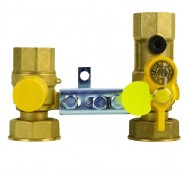 S.1279 Mensola a doppia valvala con serratura di morosità cappuccio piombabile e presa di pressione da 1/4”, nichelata S.1279 Mensola a doppia valvala con serratura di morosità cappuccio piombabile e presa di pressione da 1/4”, nichelata