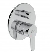 Miscelatore monocomando ad incasso per vasca/doccia con deviatore, cartuccia da 47 mm con sistema EKO Miscelatore monocomando ad incasso per vasca/doccia con deviatore, cartuccia da 47 mm con sistema EKO