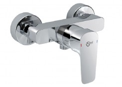 Miscelatore esterno per doccia con raccordi ad S da 1/2 regolabile per interasse da 150±23 mm. Cartuccia da 40 mm con sistema EKO. Non è corredato di componenti doccia. Miscelatore esterno per doccia con raccordi ad S da 1/2 regolabile per interasse da 150±23 mm. Cartuccia da 40 mm con sistema EKO. Non è corredato di componenti doccia.