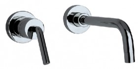 Miscelatore lavabo a muro, bocca interasse mm 190 Miscelatore lavabo a muro, bocca interasse mm 190