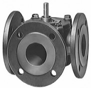 Valvola a settore a 3 vie flangiata DN 65, PN6 per acqua calda o fredda campo 2 -120° C, angolo di rotazione max 90° , da utilizzare con motori SQK-SQL Valvola a settore a 3 vie flangiata DN 65, PN6 per acqua calda o fredda campo 2 -120° C, angolo di rotazione max 90° , da utilizzare con motori SQK-SQL