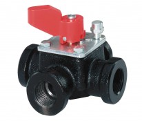 Valvola a settore a 4 vie filettata, DN 1, PN6, per acqua calda o fredda, campo 2-120° C, angolo di rotazione max 90°, da utilizzare con motori SQK-SQL Valvola a settore a 4 vie filettata, DN 1, PN6, per acqua calda o fredda, campo 2-120° C, angolo di rotazione max 90°, da utilizzare con motori SQK-SQL